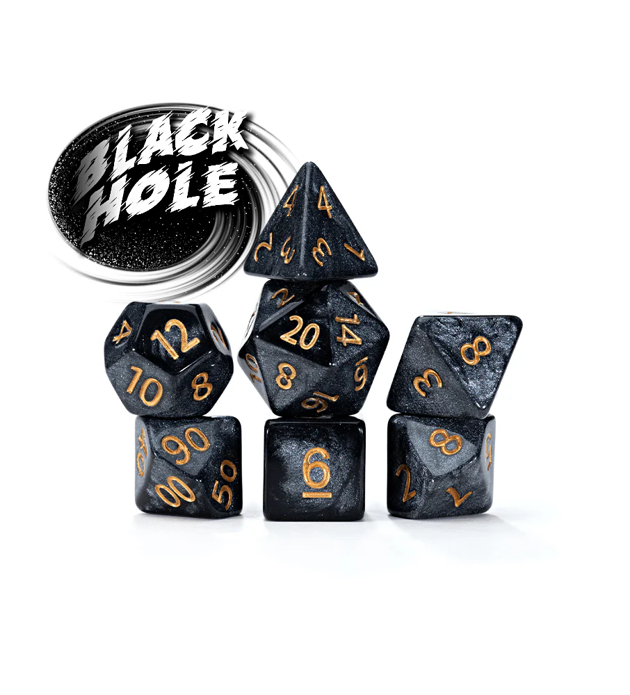 Gate Keeper Games 7 Die Set: Mercurial Dice - Black Hole
