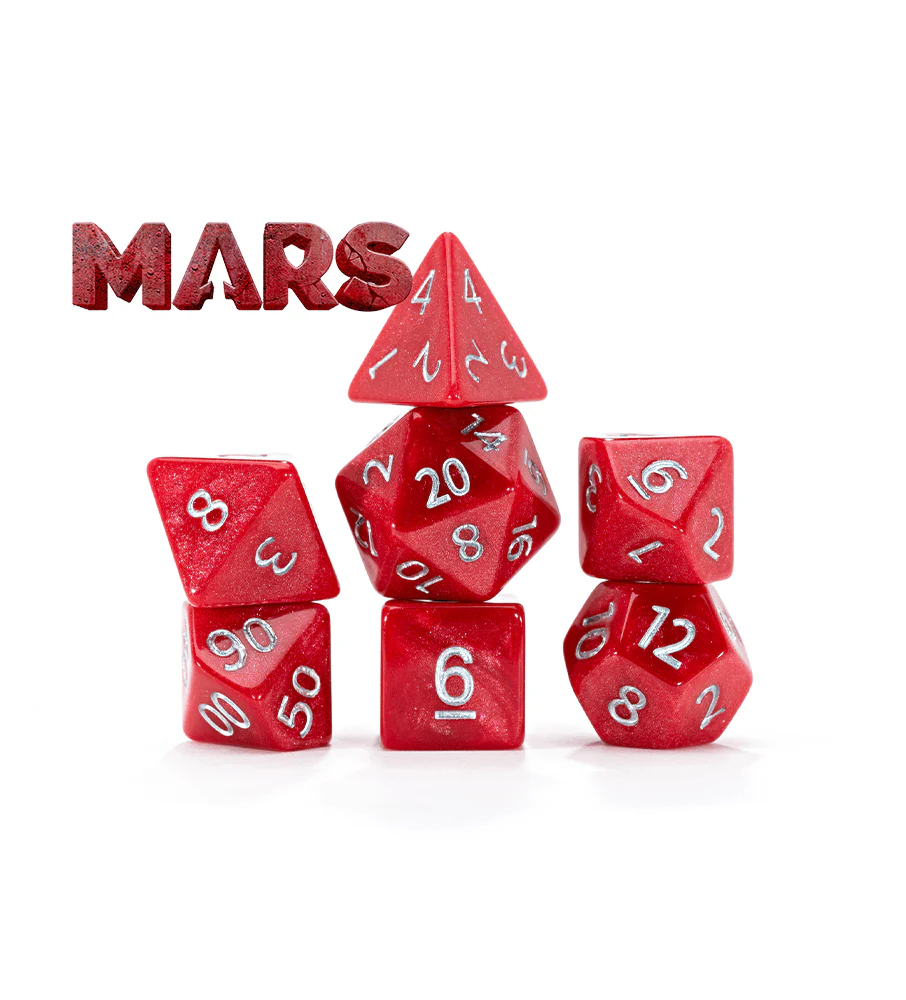 Gate Keeper Games 7 Die Set: Mercurial Dice - Mars