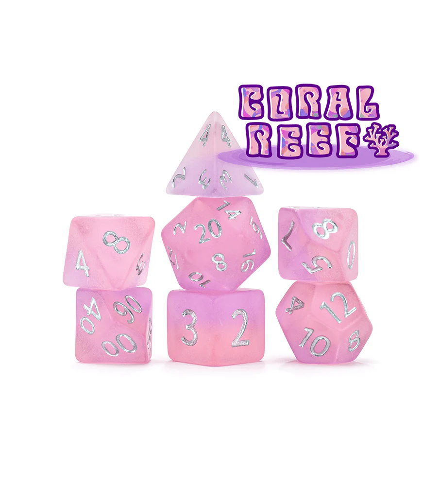 Gate Keeper Games 7 Die Set: Sea Glass - Coral Reef