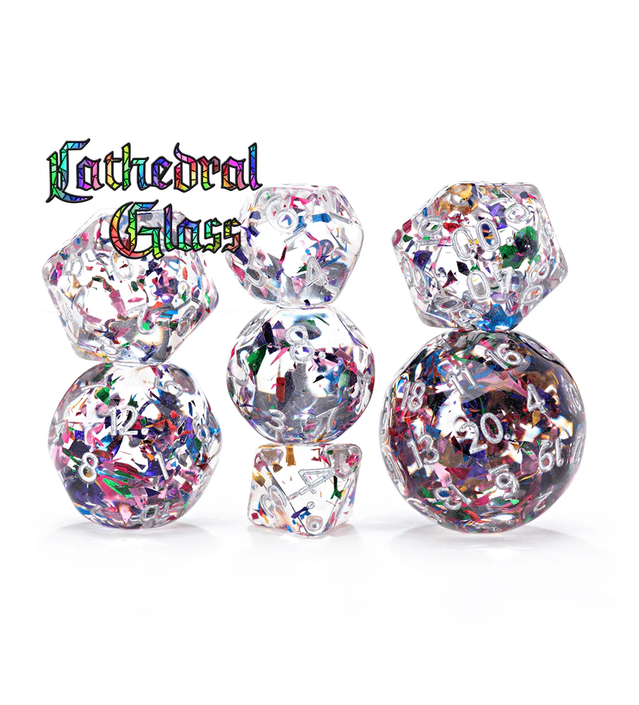 Gate Keeper Games: Double Dice 7 Die Set - Cathedral Glass