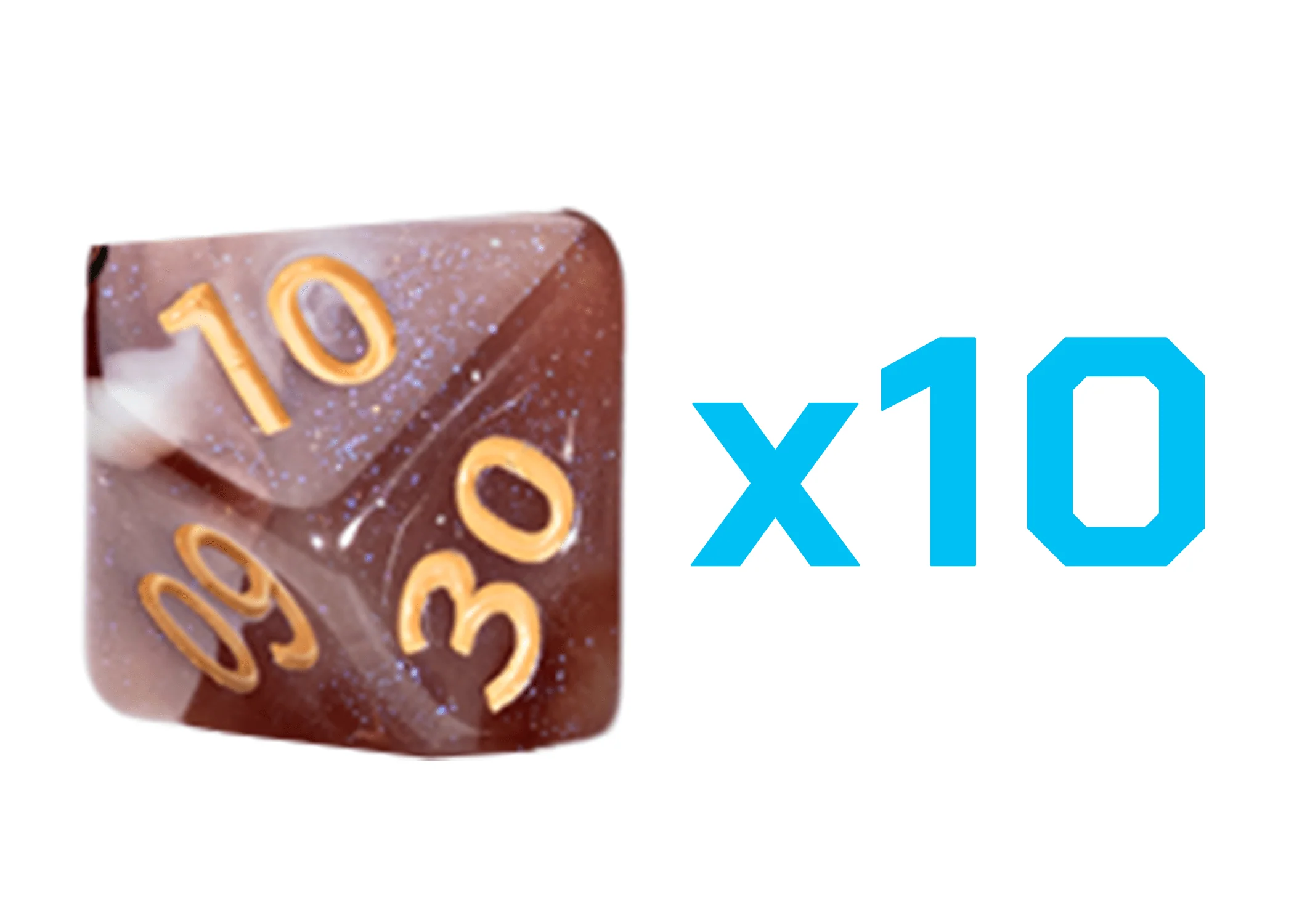 Gate Keeper Games Set of 10 D10: Aether Dice - Latte