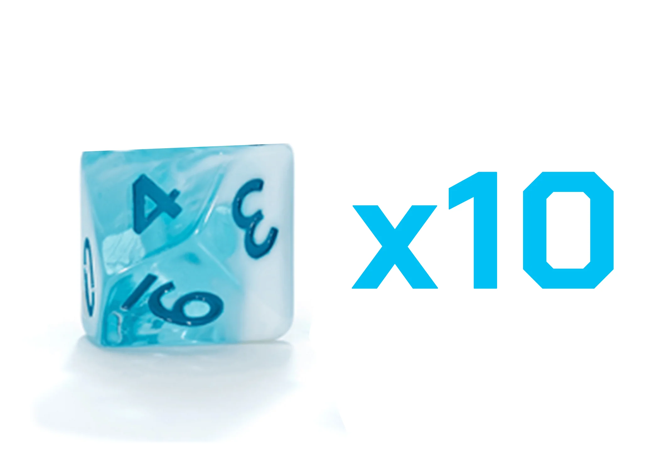 Gate Keeper Games Set of 10 D10: Flowstone Dice - Biome Antarctic