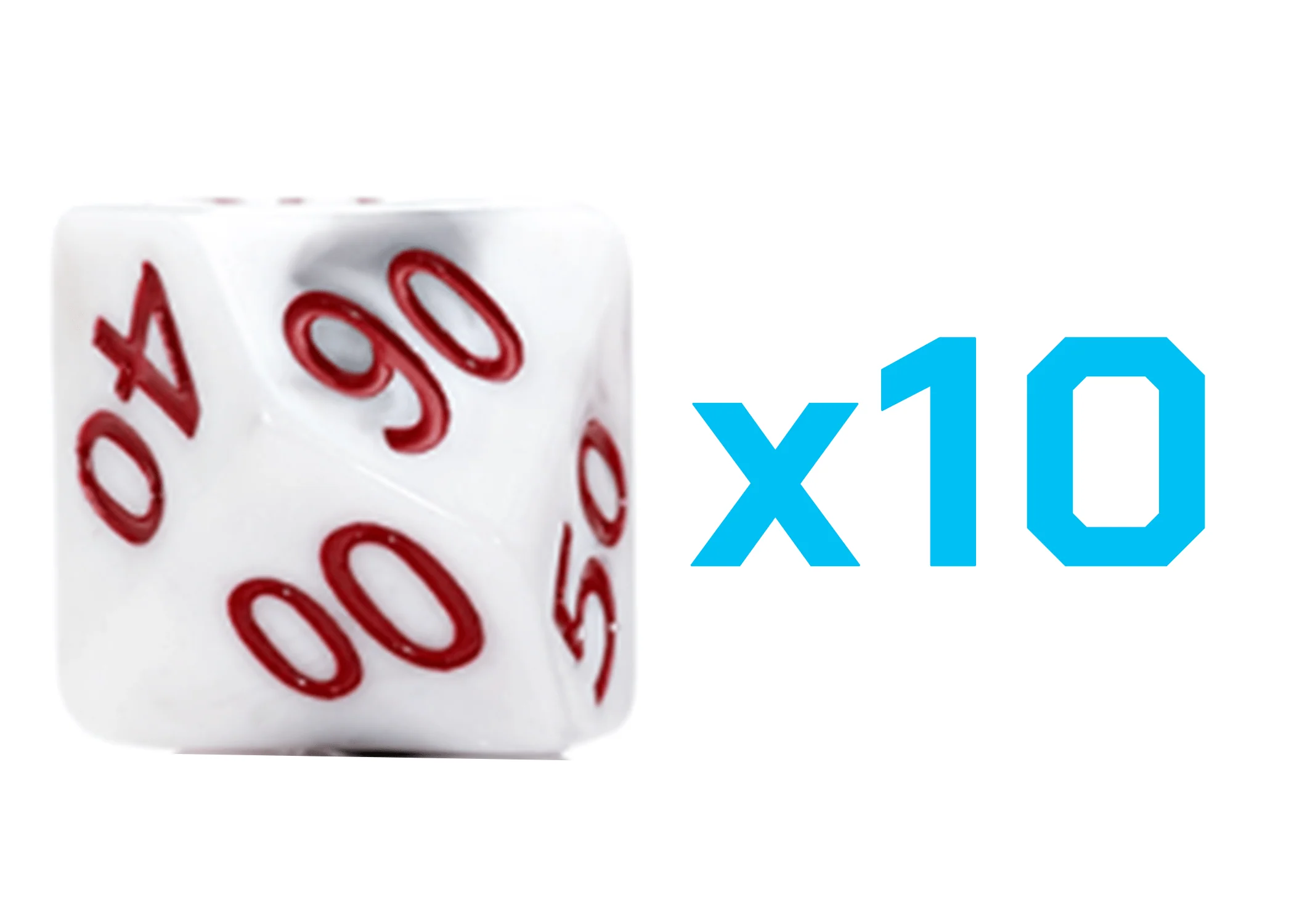 Gate Keeper Games Set of 10 D10: Inclusion Dice - Alea Simplex - Roman Marble