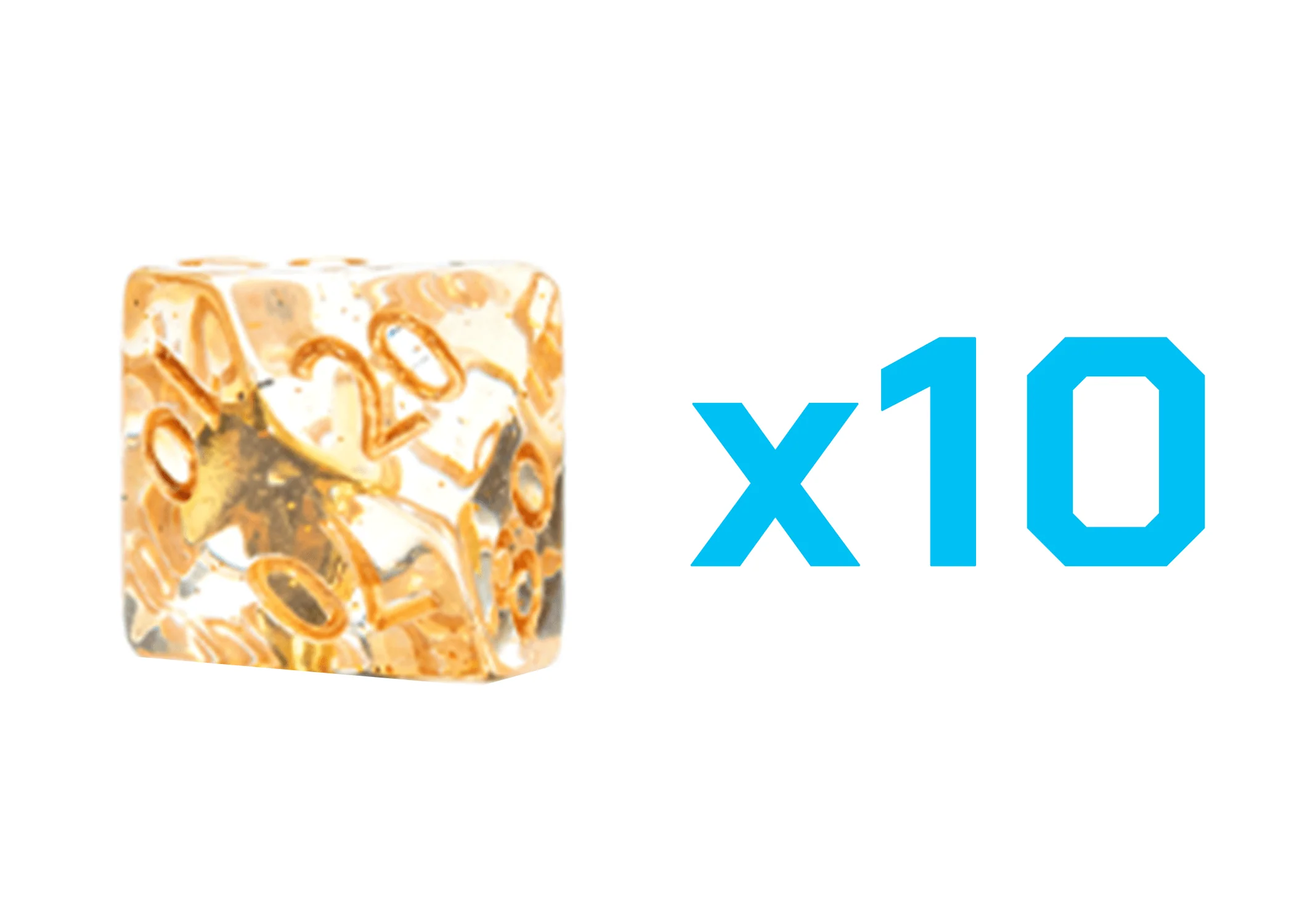 Gate Keeper Games Set of 10 D10: Inclusion Dice - Gold Dragon Scales