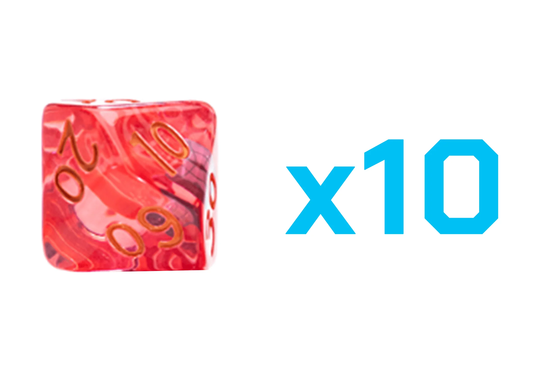 Gate Keeper Games Set of 10 D10: Inclusion Dice - Sangria