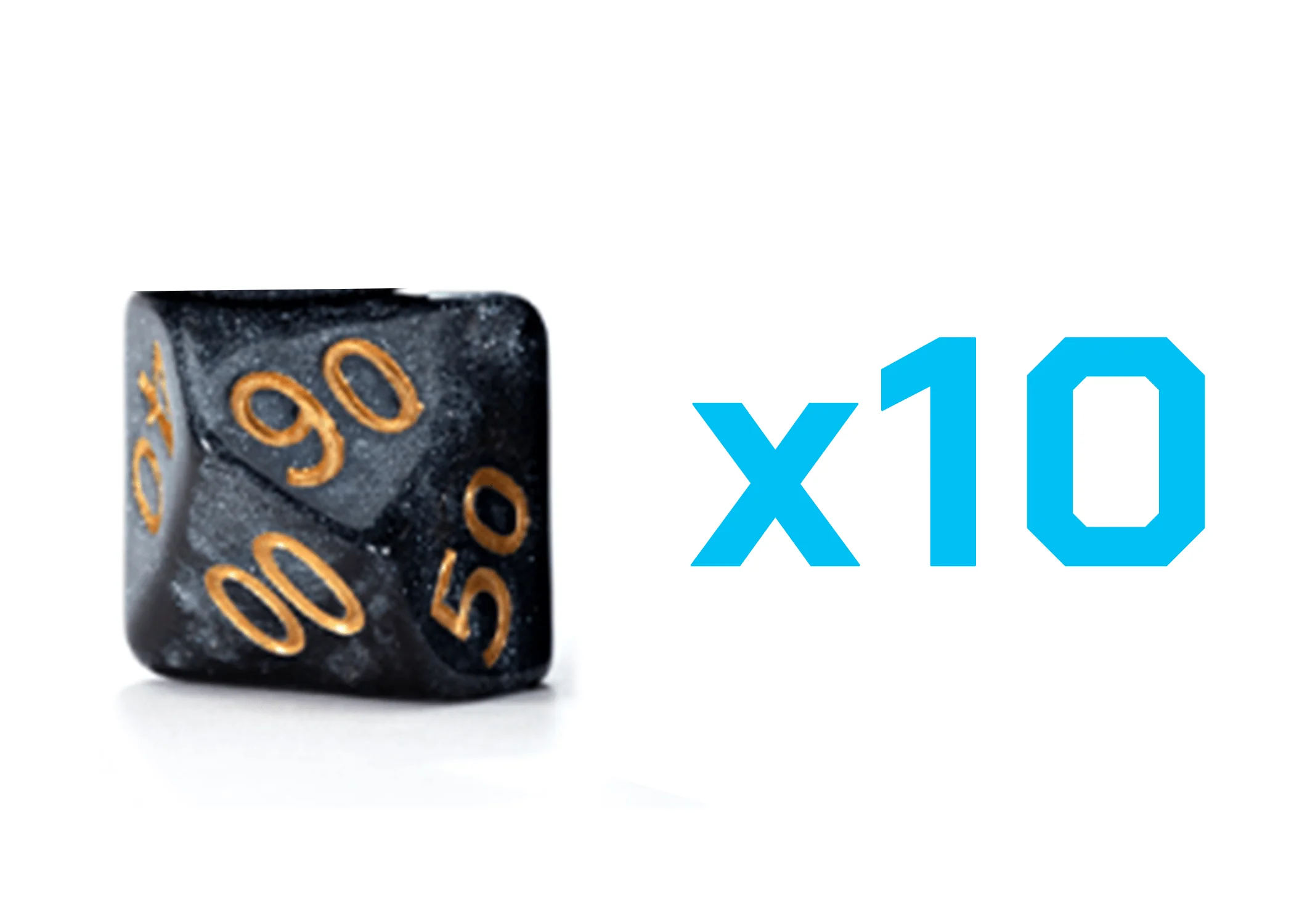 Gate Keeper Games Set of 10 D10: Mercurial Dice - Black Hole