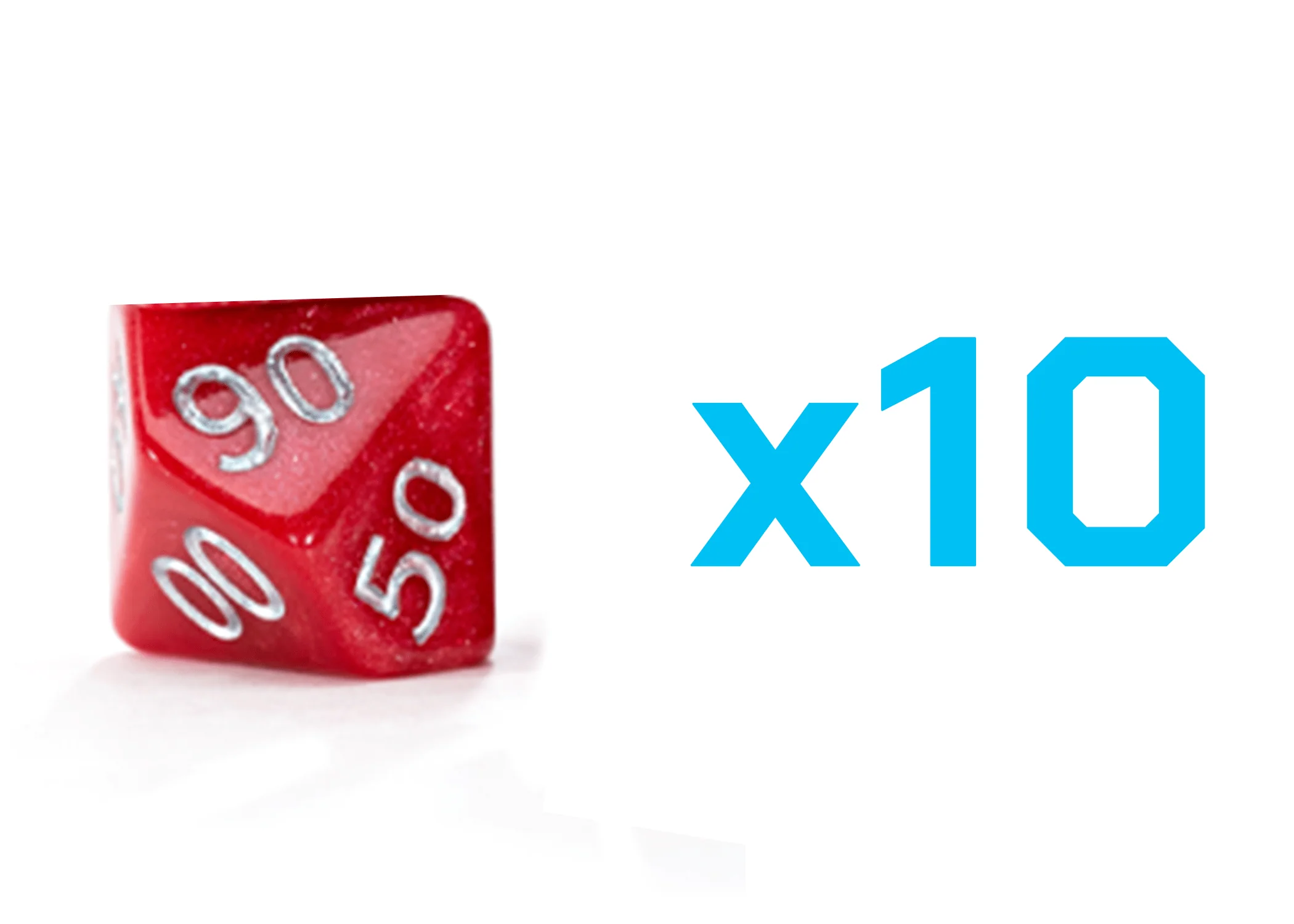 Gate Keeper Games Set of 10 D10: Mercurial Dice - Mars