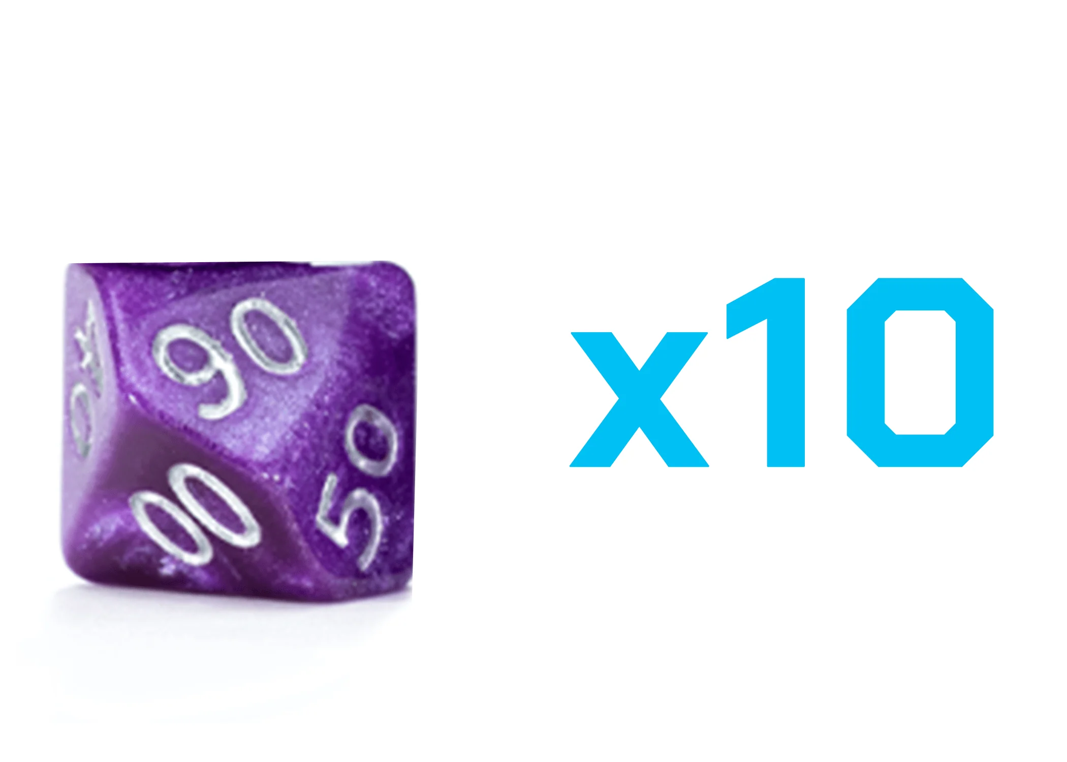 Gate Keeper Games Set of 10 D10: Mercurial Dice - Saturn