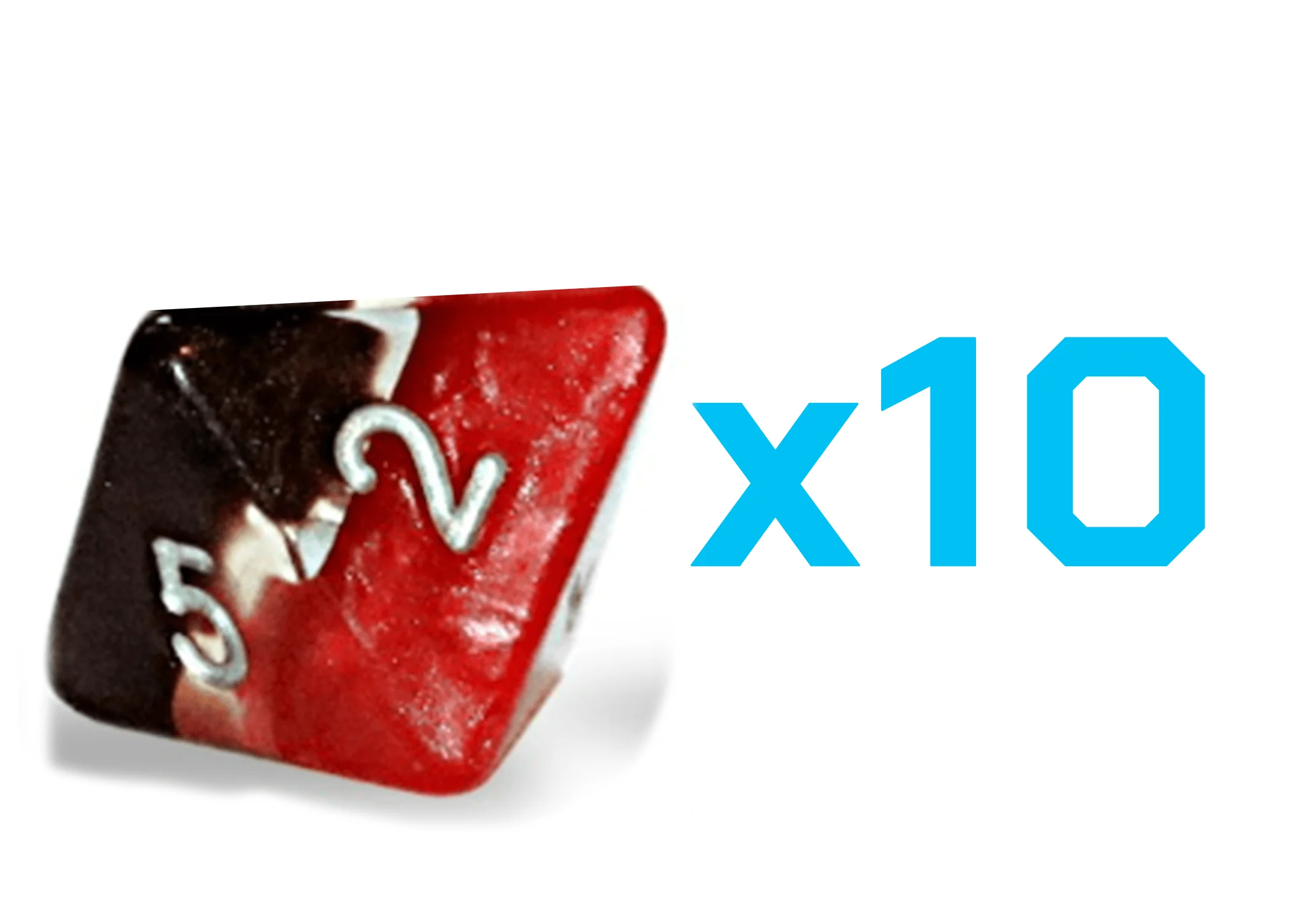 Gate Keeper Games Set of 10 D10: Supernova Dice - Magma Dice