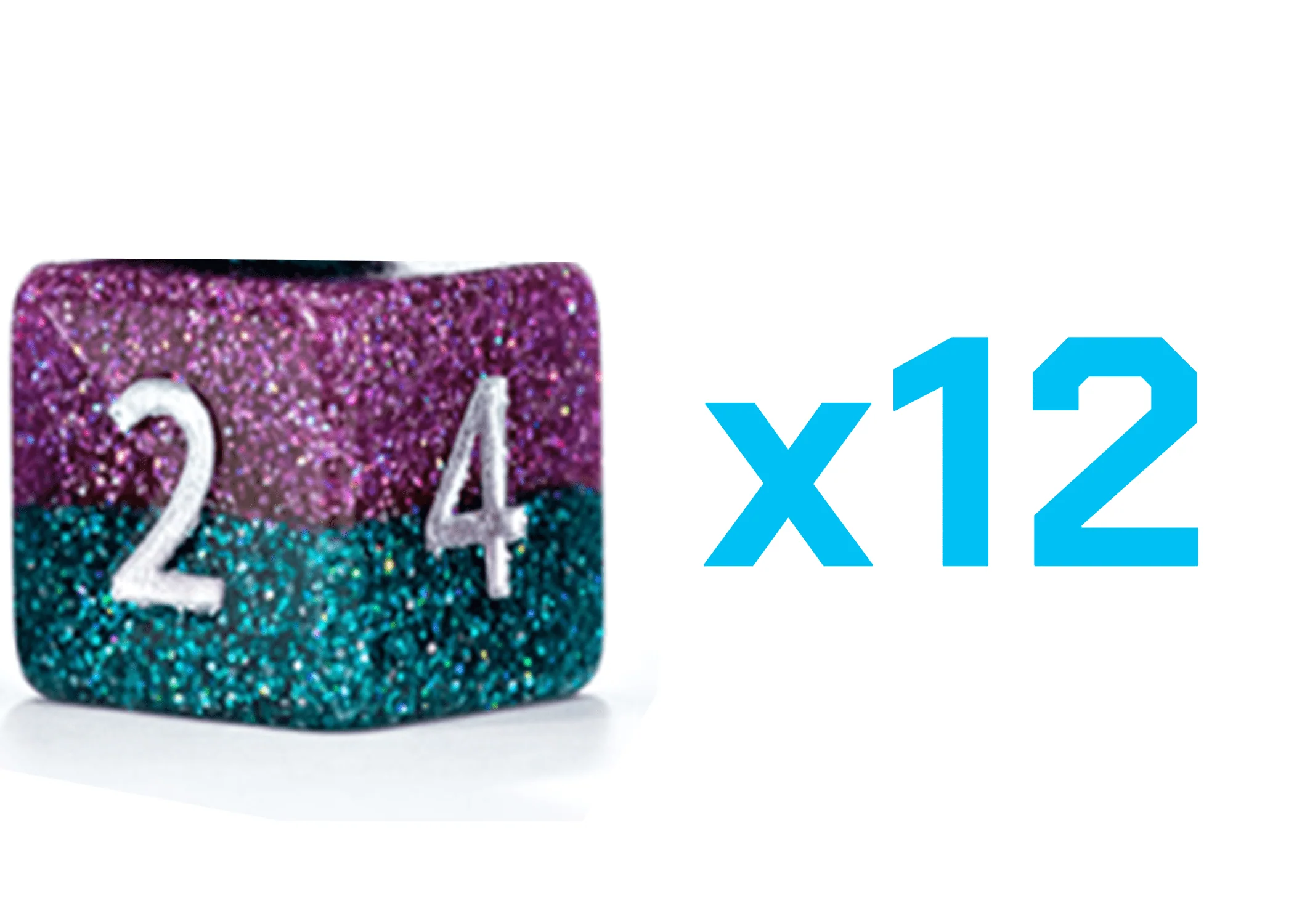 Gate Keeper Games Set of 12 D6: Glitter bomb - Atlantis