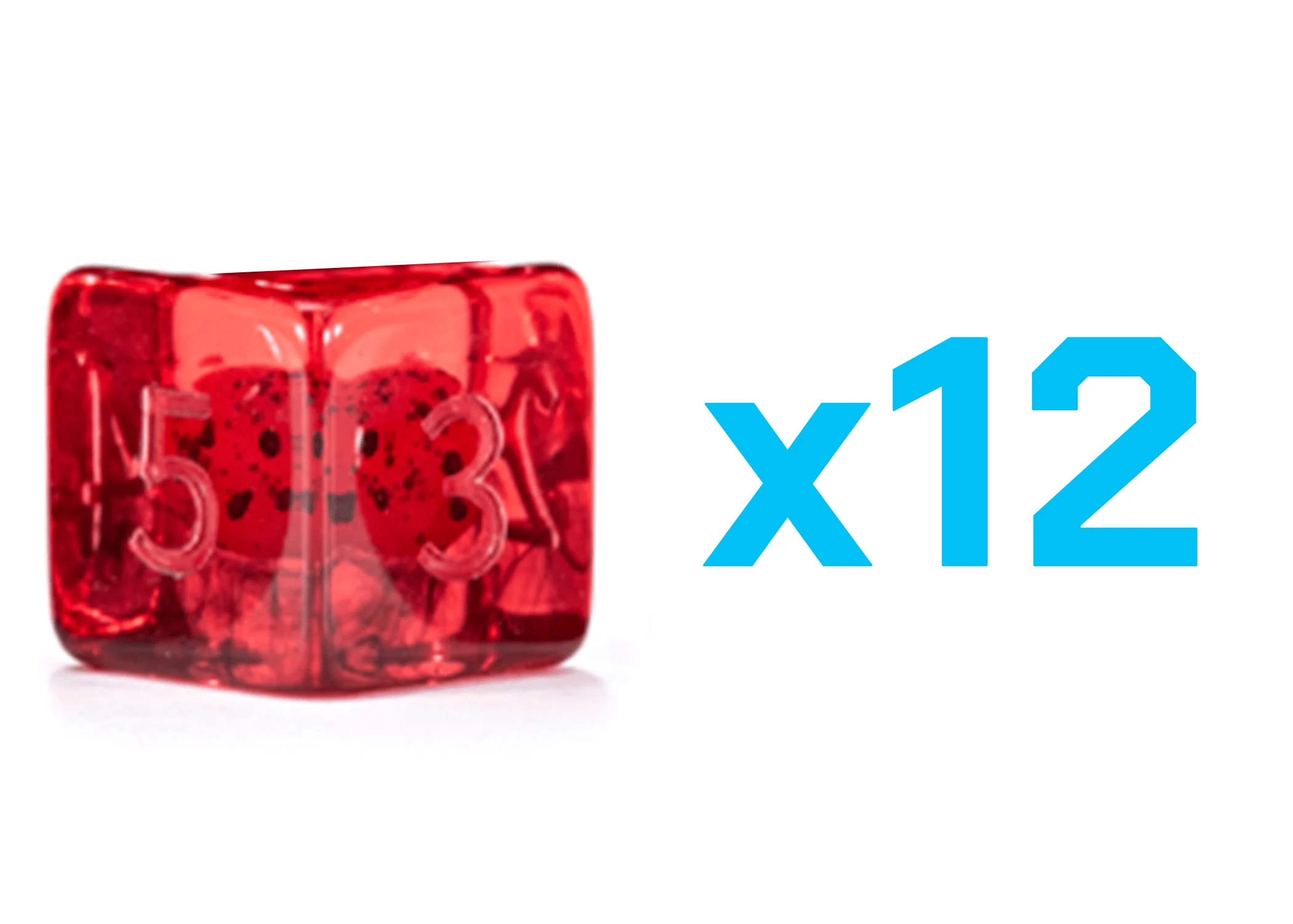 Gate Keeper Games Set of 12 D6: Inclusion Dice - Red Dragon Eggs
