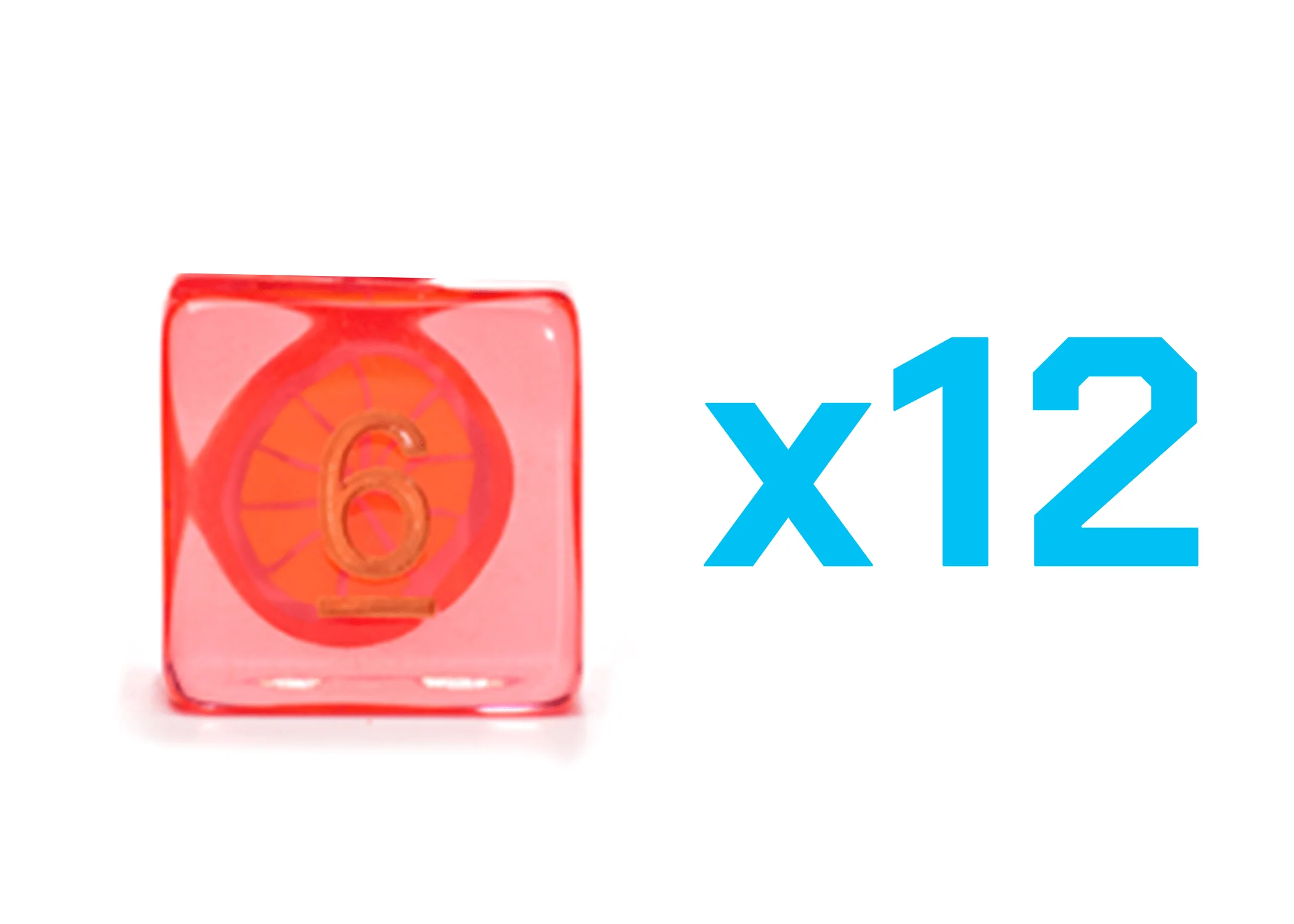 Gate Keeper Games Set of 12 D6: Inclusion Dice - Sangria