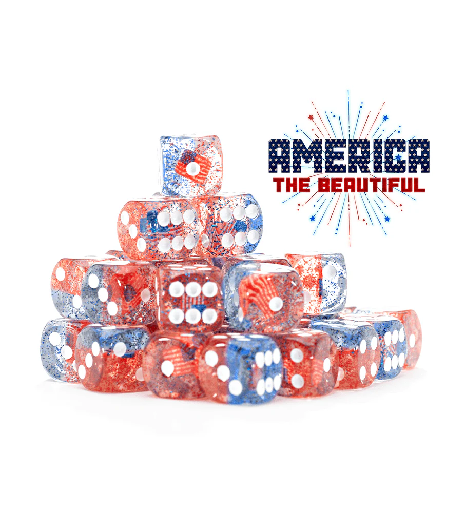 Gate Keeper Games Set of 36 D6: Inminity Dice - America The Beautiful