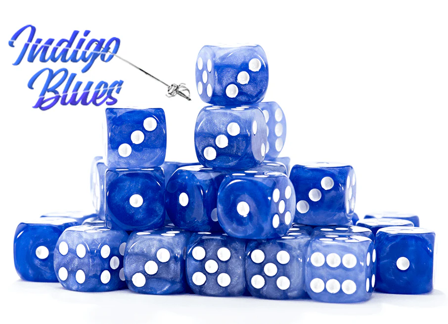 Gate Keeper Games Set of 36 D6: Inminity Dice - Indigo Blues