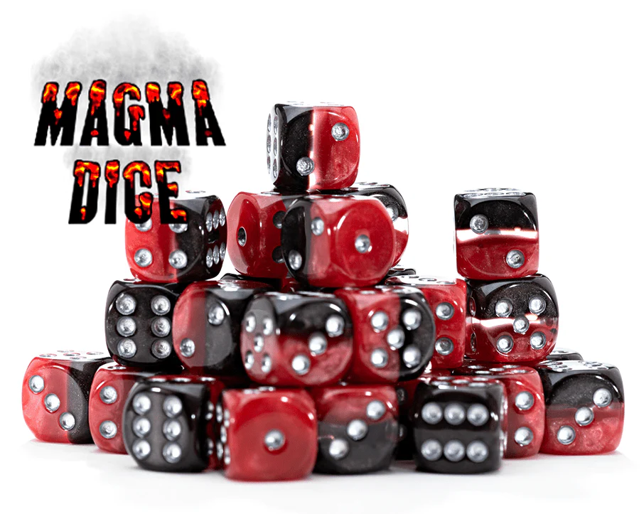 Gate Keeper Games Set of 36 D6: Inminity Dice - Magma Dice