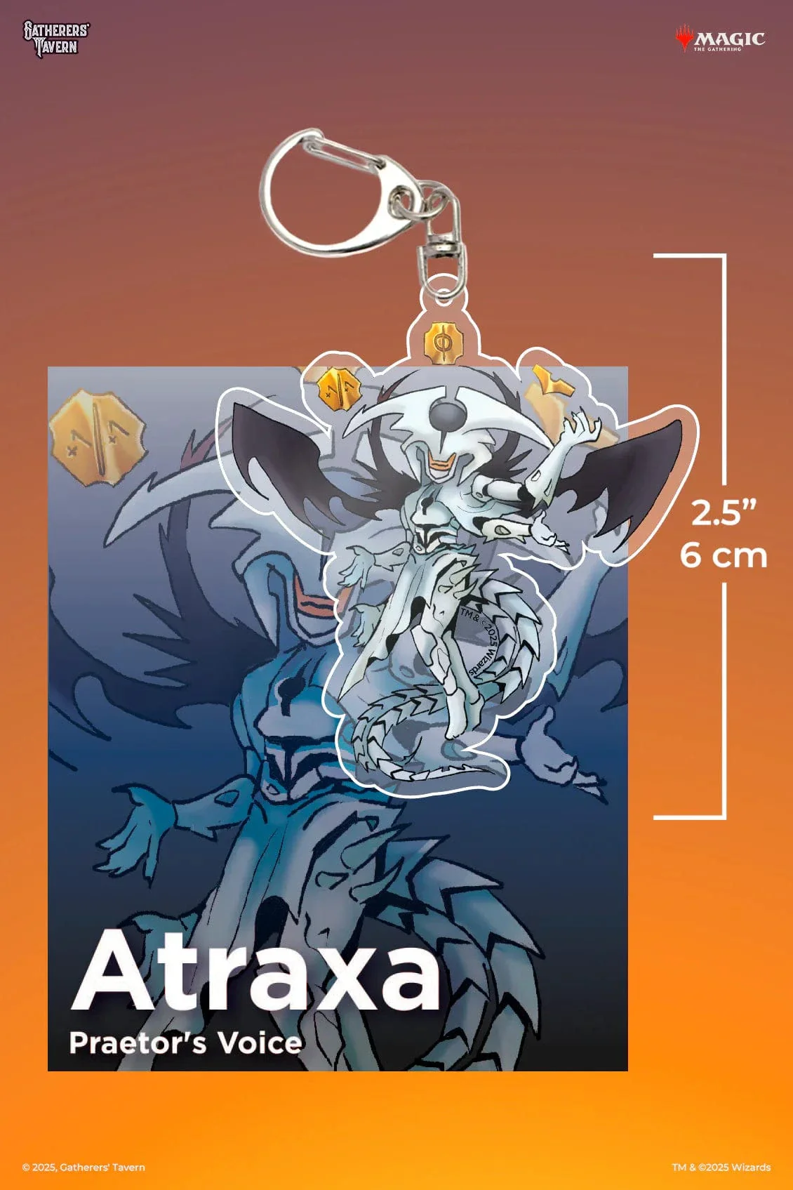 Gatherers' Tavern Magic: The Gathering - Atraxa, Praetor's Voice Keychain