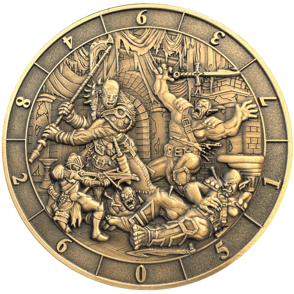 Goliath Coins: Dice Coin D10 Battle Scene