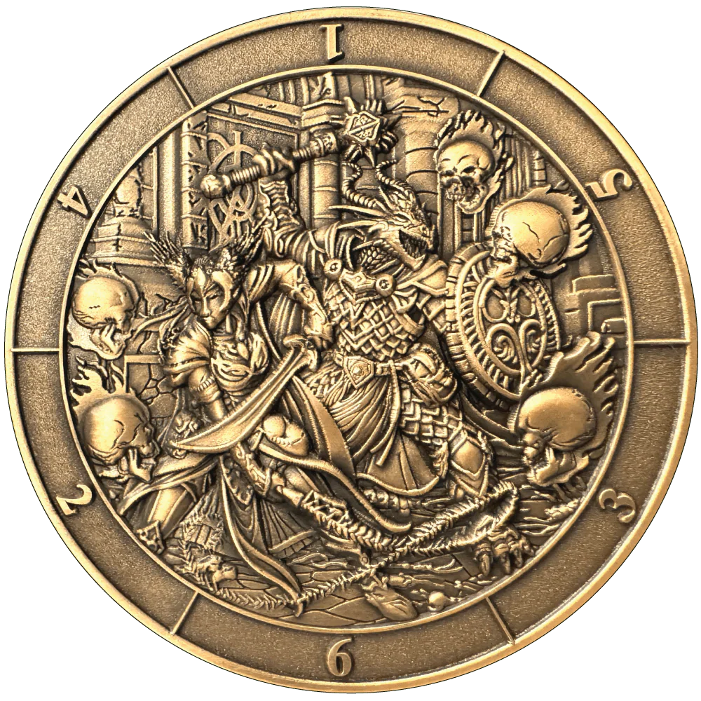 Goliath Coins: Dice Coin D6 Battle Scene