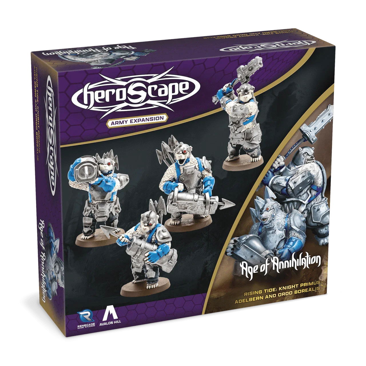 Heroscape: Rising Tide – Knight Primus Adelbern & Ordo Borealis Army Expansion [Unpainted]