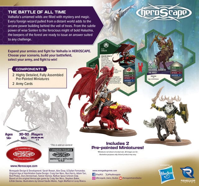 Heroscape: Rising Tide – Sonlen & Halushia, Scion of the Wild Army Expansion [Premium Painted Edition] - Image 2