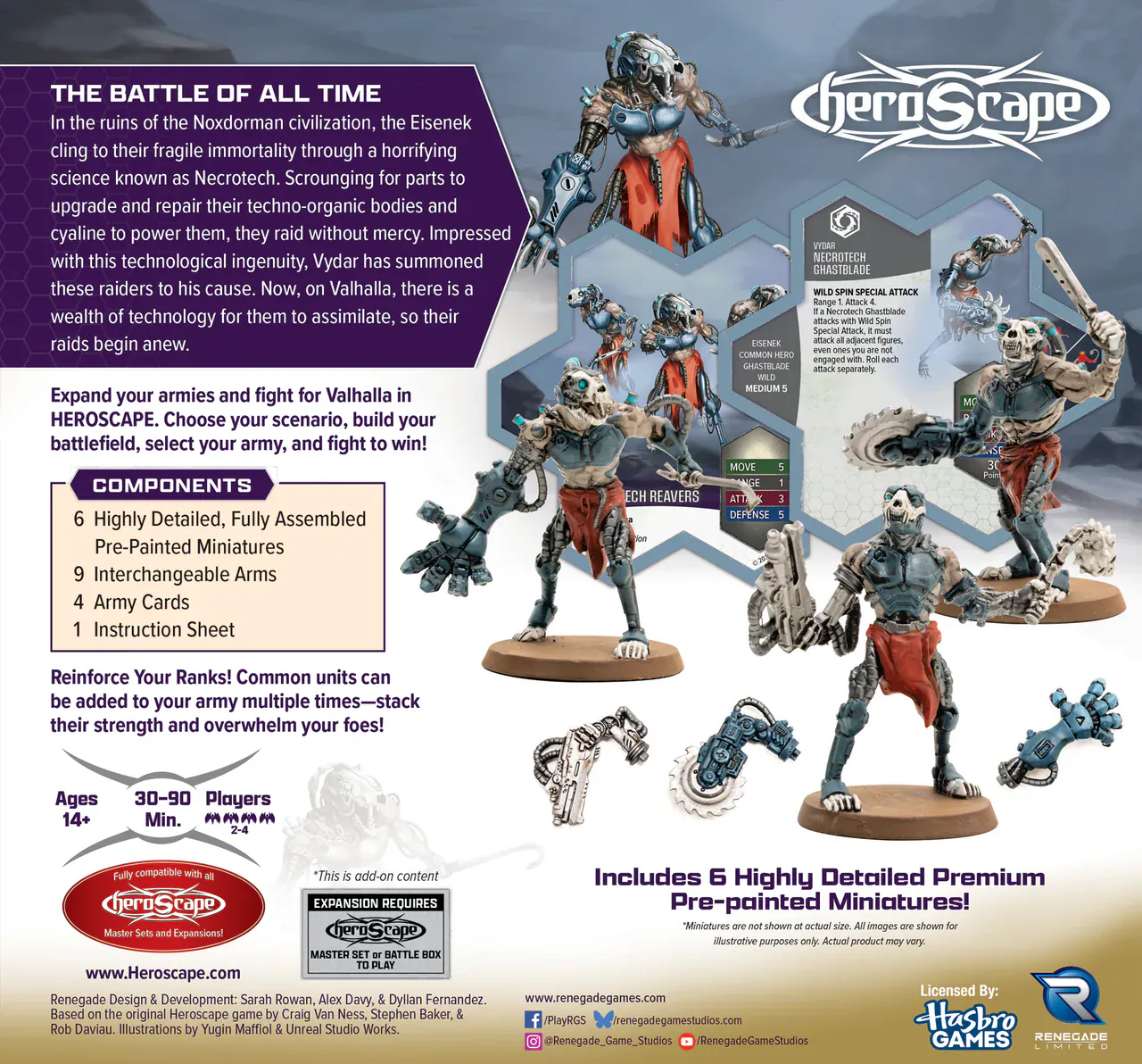 Heroscape: Upgraded Necrotech Reavers Common Army Expansion [Painted] - Image 2