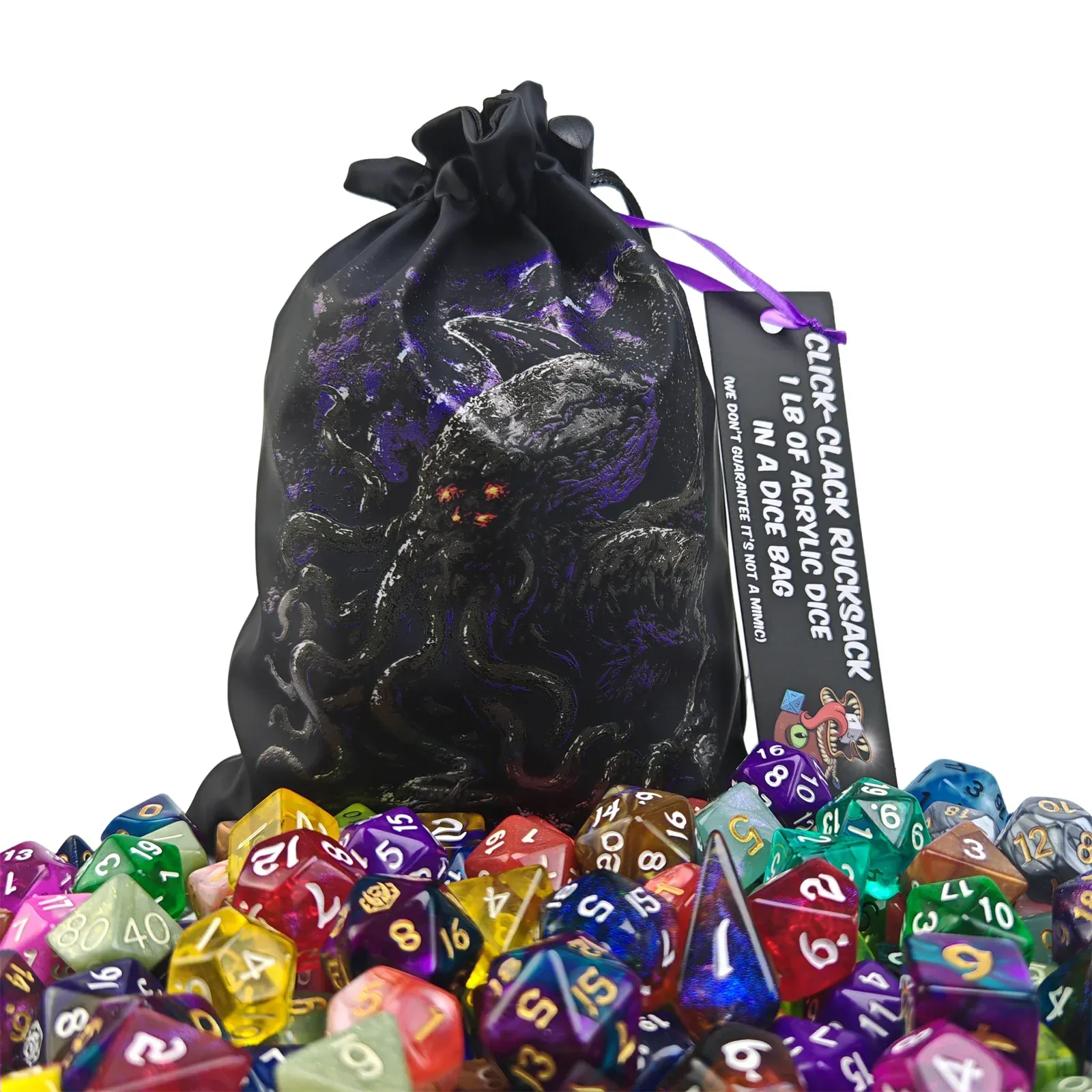 HY00523: Click Clack Rucksack - 1LB of Acrylic Dice - Image 2