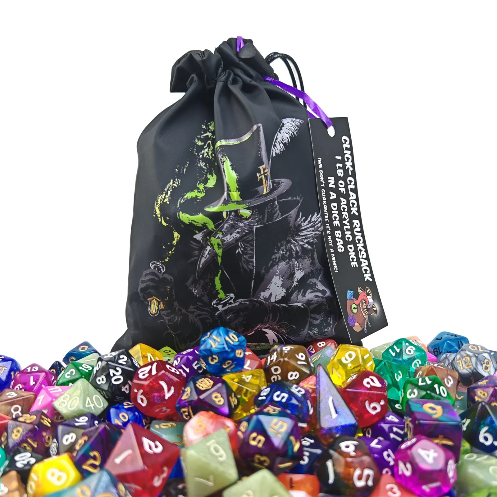 HY00523: Click Clack Rucksack - 1LB of Acrylic Dice - Image 3