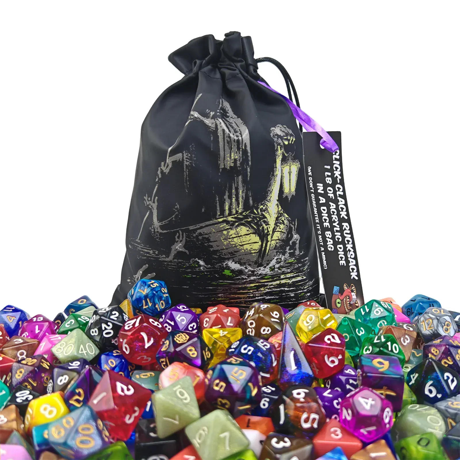 HY00523: Click Clack Rucksack - 1LB of Acrylic Dice - Image 6