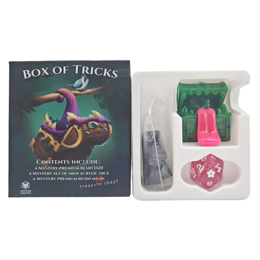 HY00574: Box of Tricks - Mystery Mini Dice, D20, and Mimic