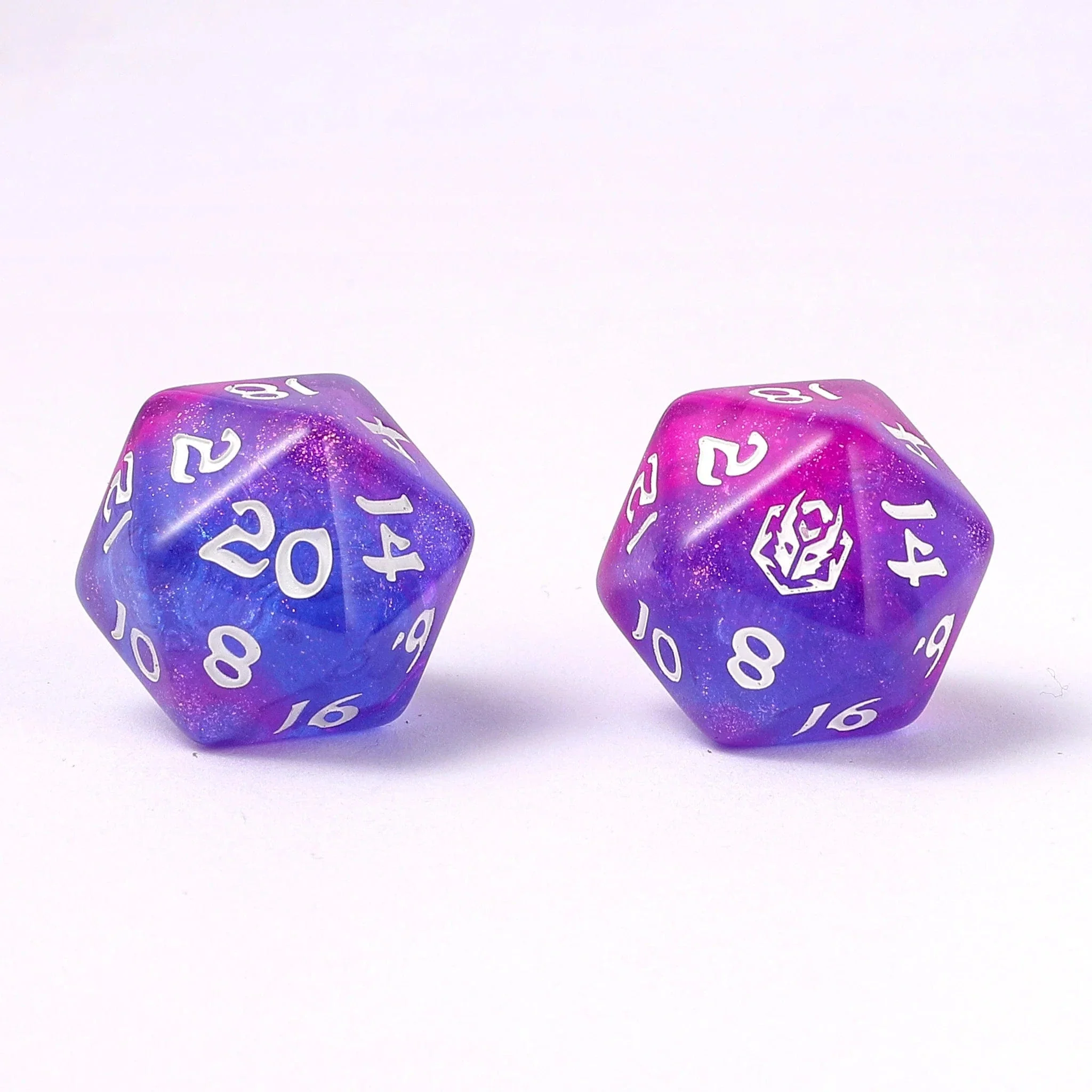 HY02008: Wyrmforged Rollers - Rounded Edge 8 Piece Polyhedral Dice set - Fairy Farts - Image 2