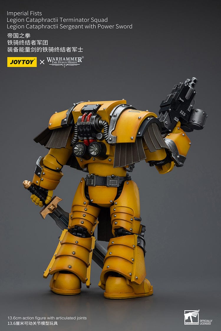 JoyToy x Warhammer 40,000: Imperial Fists Legion Cataphractii Terminator Squad Legion Cataphractii Sergent with Power Sword - Image 2