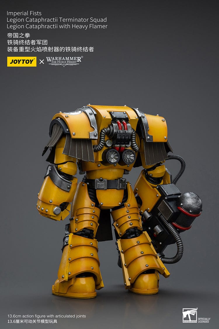 JoyToy x Warhammer 40,000: Imperial Fists Legion Cataphractii Terminator Squad Legion Cataphractii with Heavy Flamer - Image 2