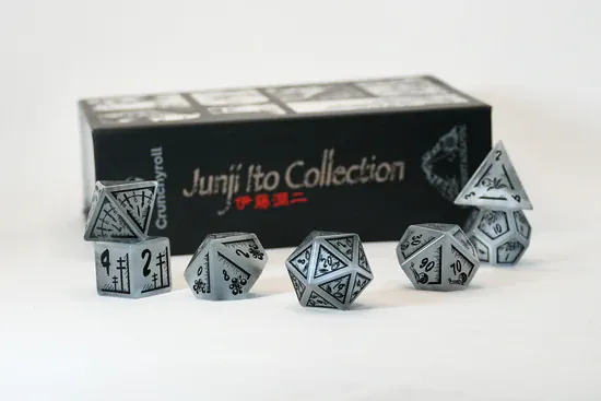 Junji Ito Grey Cat's Eye Stone Dice Set (Pre-Order) - Image 2