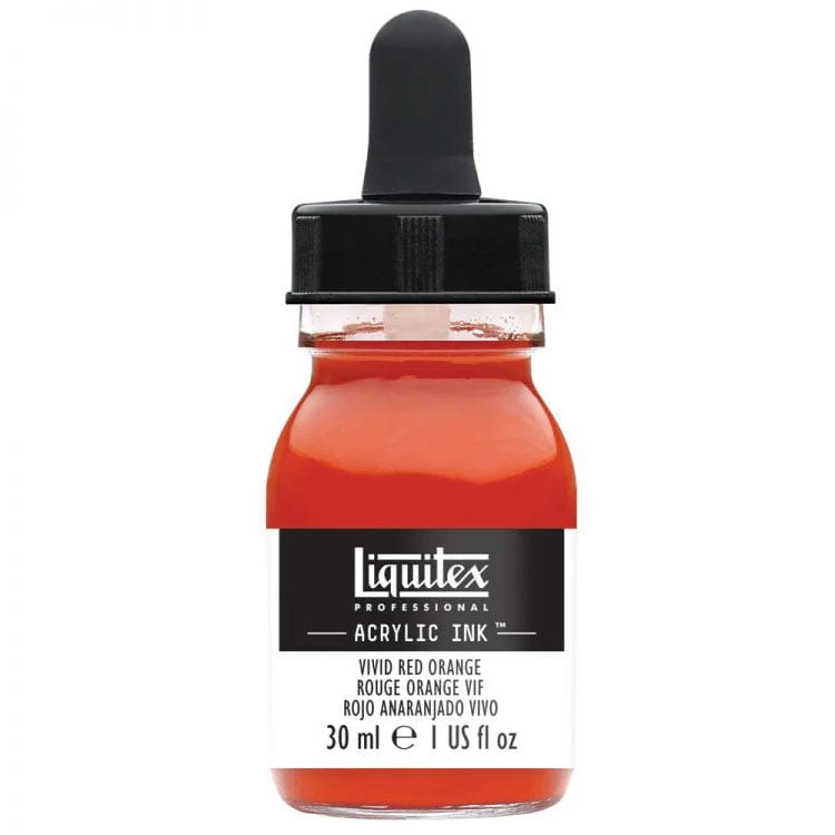Liquitex: Acrylic Ink - Vivid Red Orange 30ml