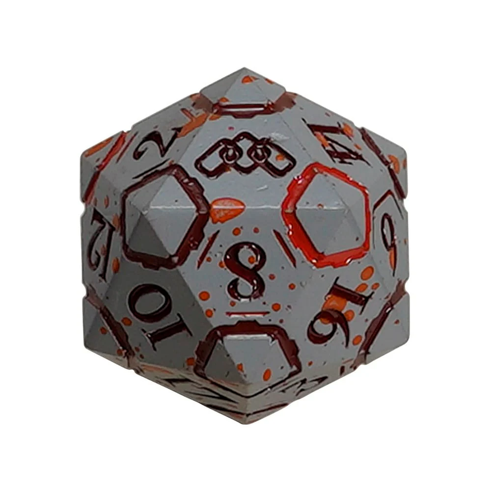 LPG Dice: Dual D20 Advantage Set - Rogue (Blue/Pink) Warrior (Bloodied Metal) (Pre-Order)