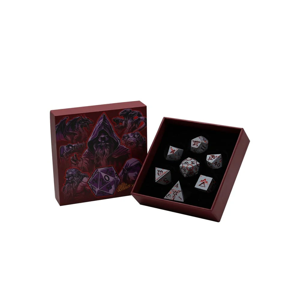 LPG Dice: Warrior RPG Set - Bloodied Metal (Pre-Order)