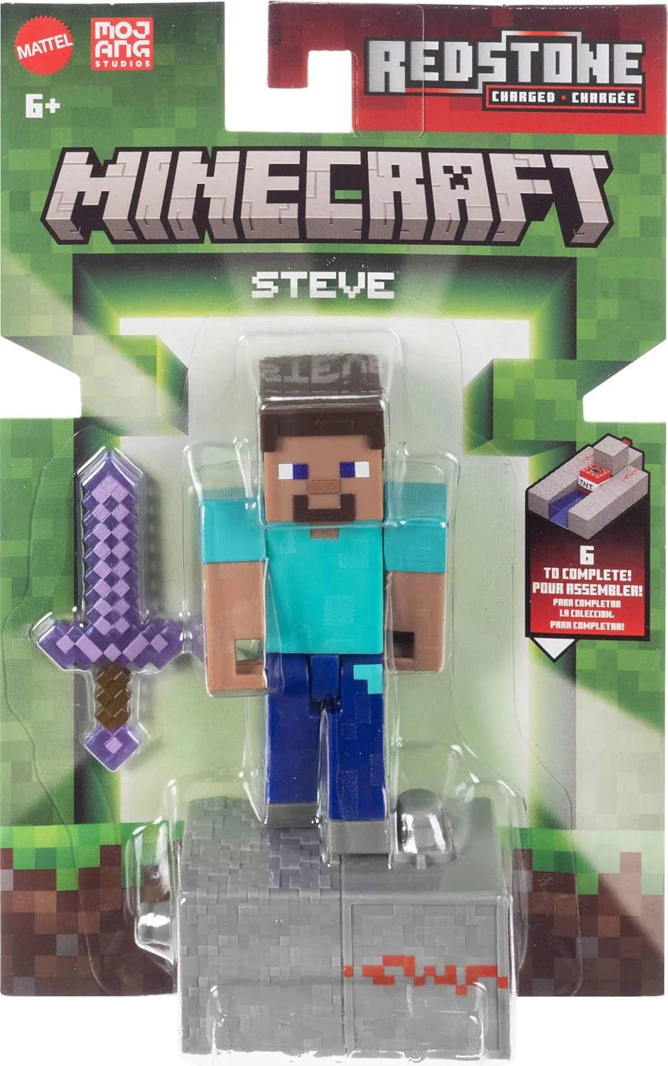 Minecraft: Redstone Charged Action Figure - Steve