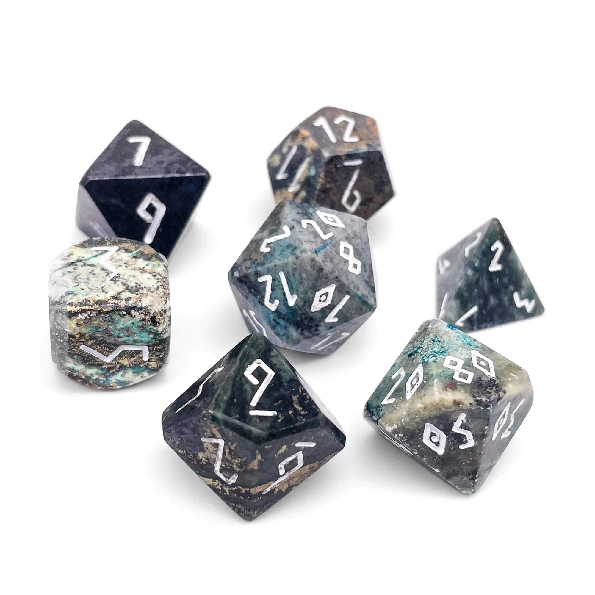Norse Foundry: TruStone Dice - African Turquoise (7pc Set)