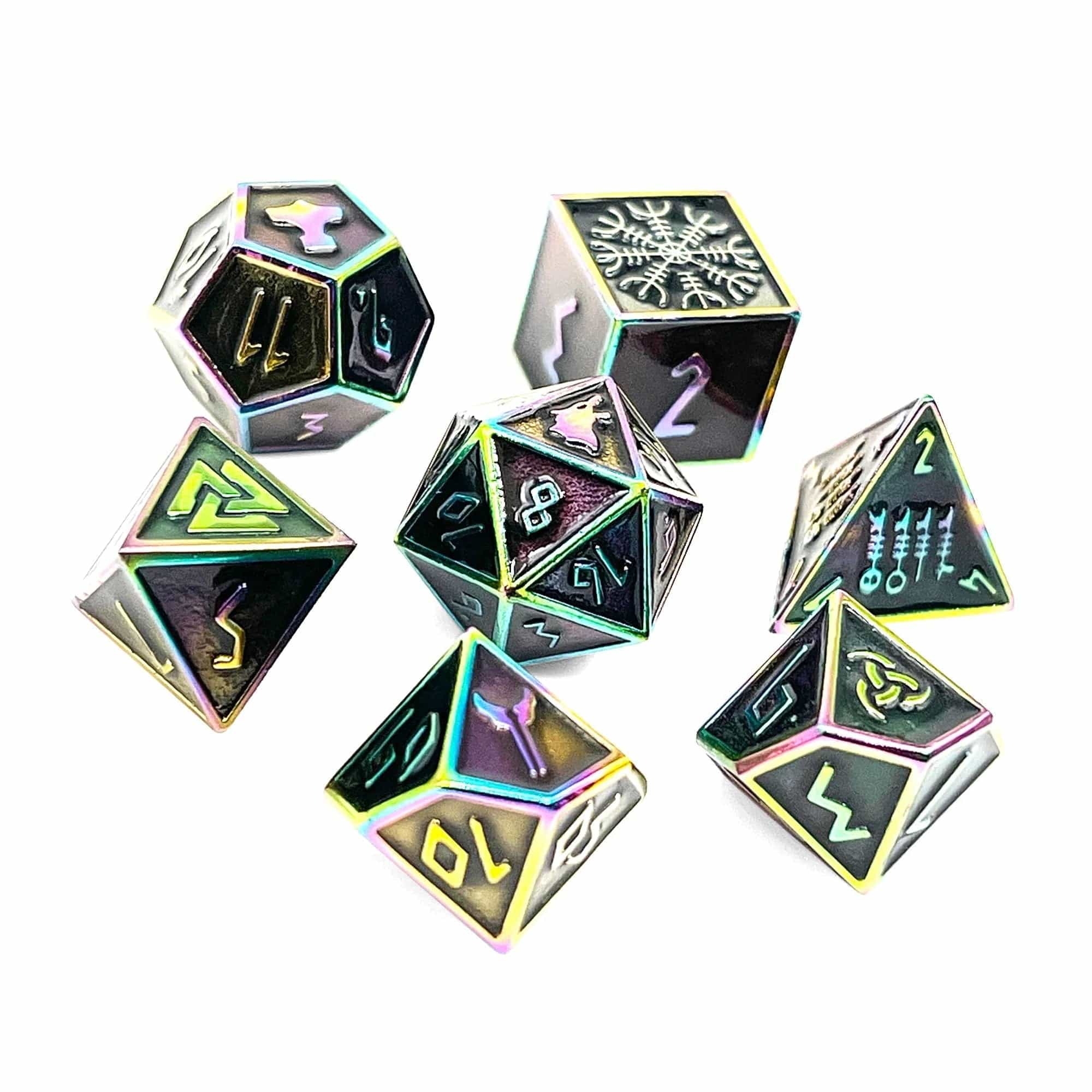 Norse Foundry: Norse Themed Metal Dice - Fallen Star (7pc Set)