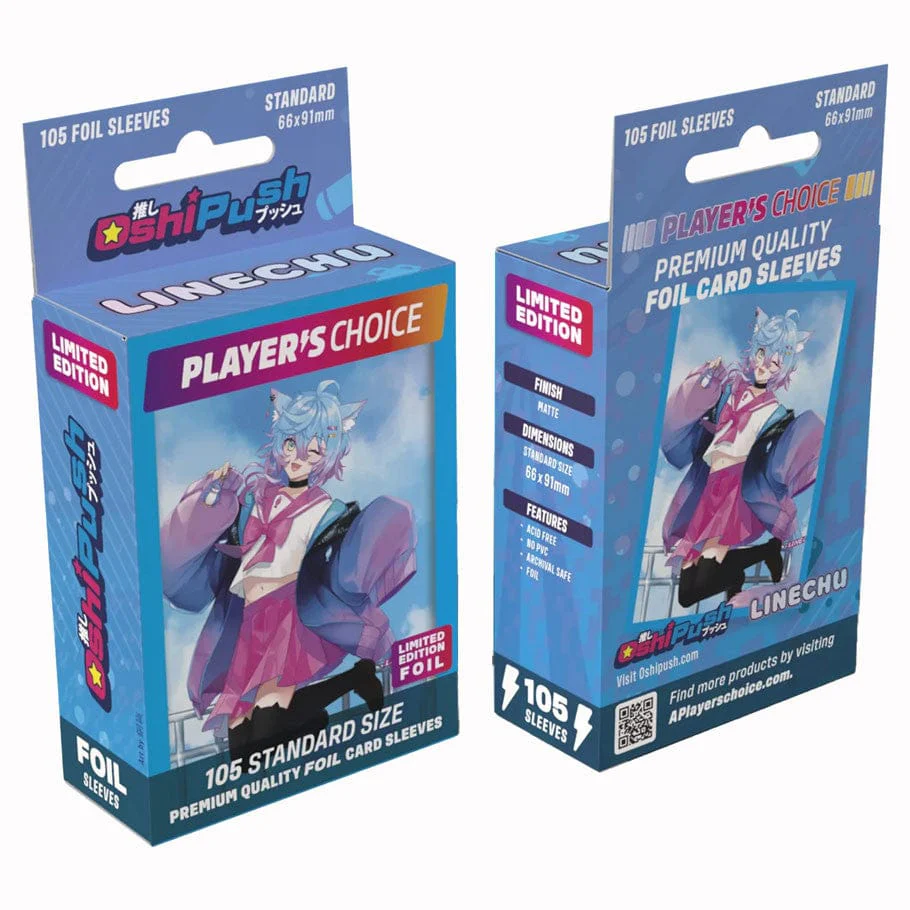 Oshi Push! TCG: Deck Protector Card Sleeves - LineChu 105ct