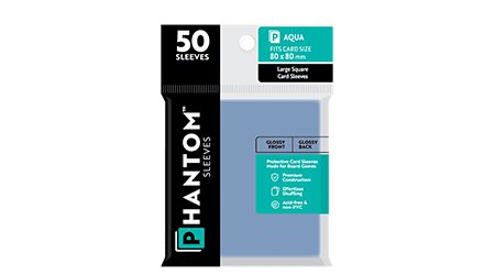 Phantom Sleeves: Aqua Size - 50ct Sleeves (Glossy/Matte)