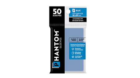 Phantom Sleeves: Blue Size - 50ct Sleeves (Glossy/Glossy)