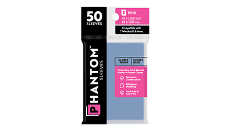Phantom Sleeves: Pink Size - 50ct Sleeves (Glossy/Matte)