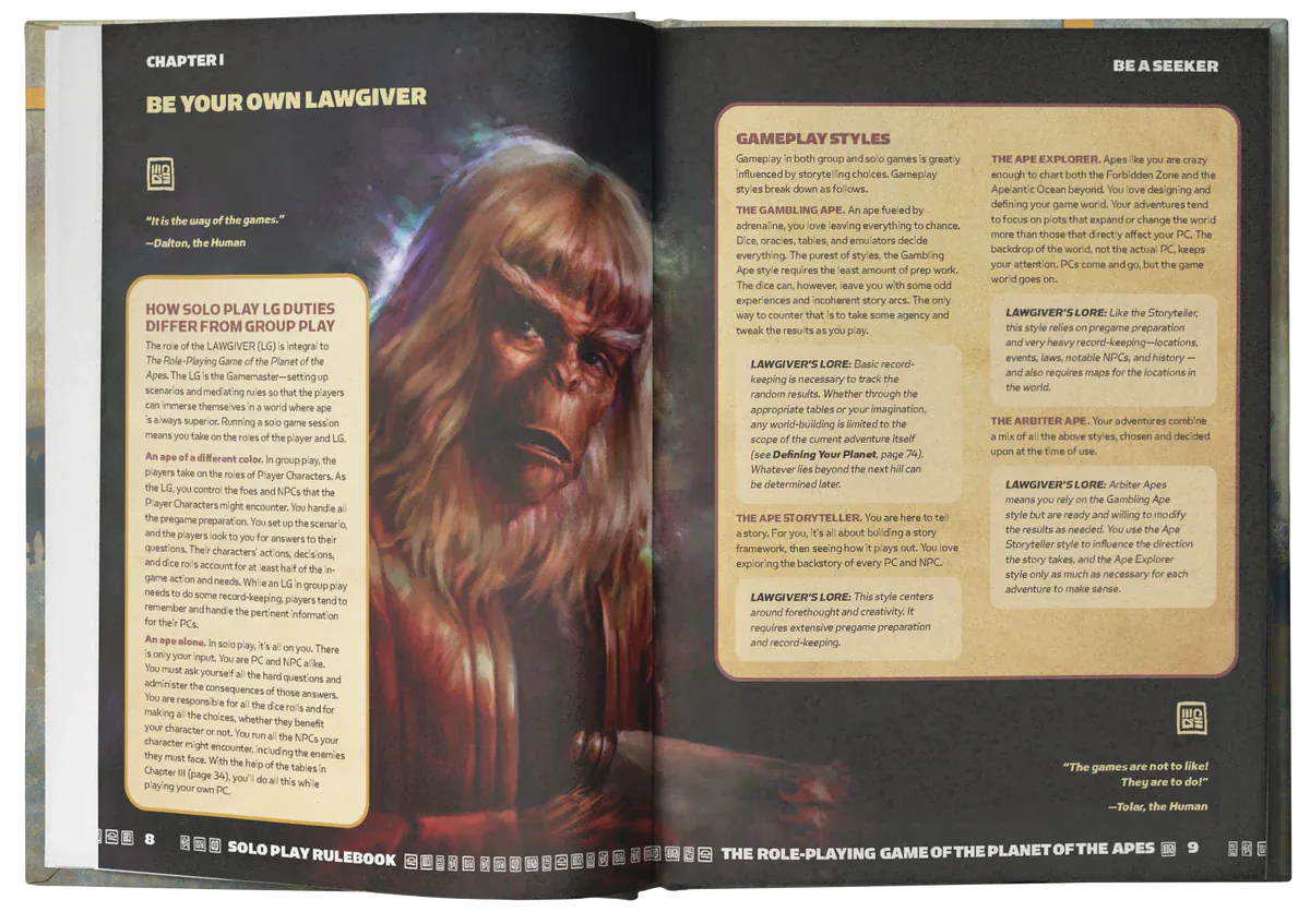 Planet of the Apes RPG: Solo Play Rulebook (Pre-Order) - Image 5