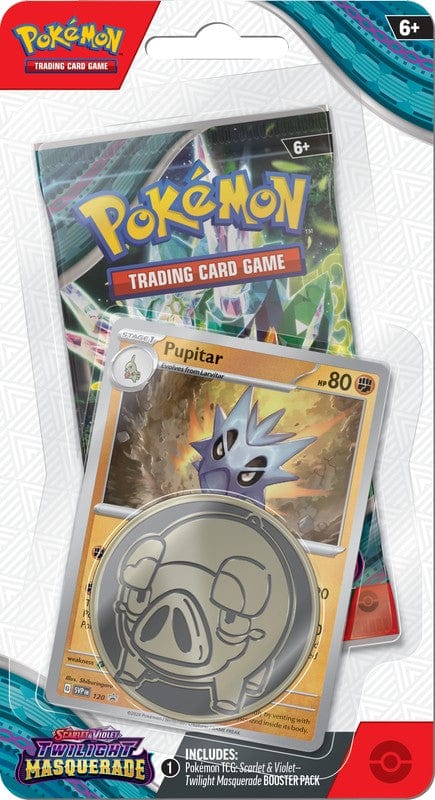 Pokemon Scarlet & Violet 6 Twilight Masquerade Checklane Blister - Pupitar