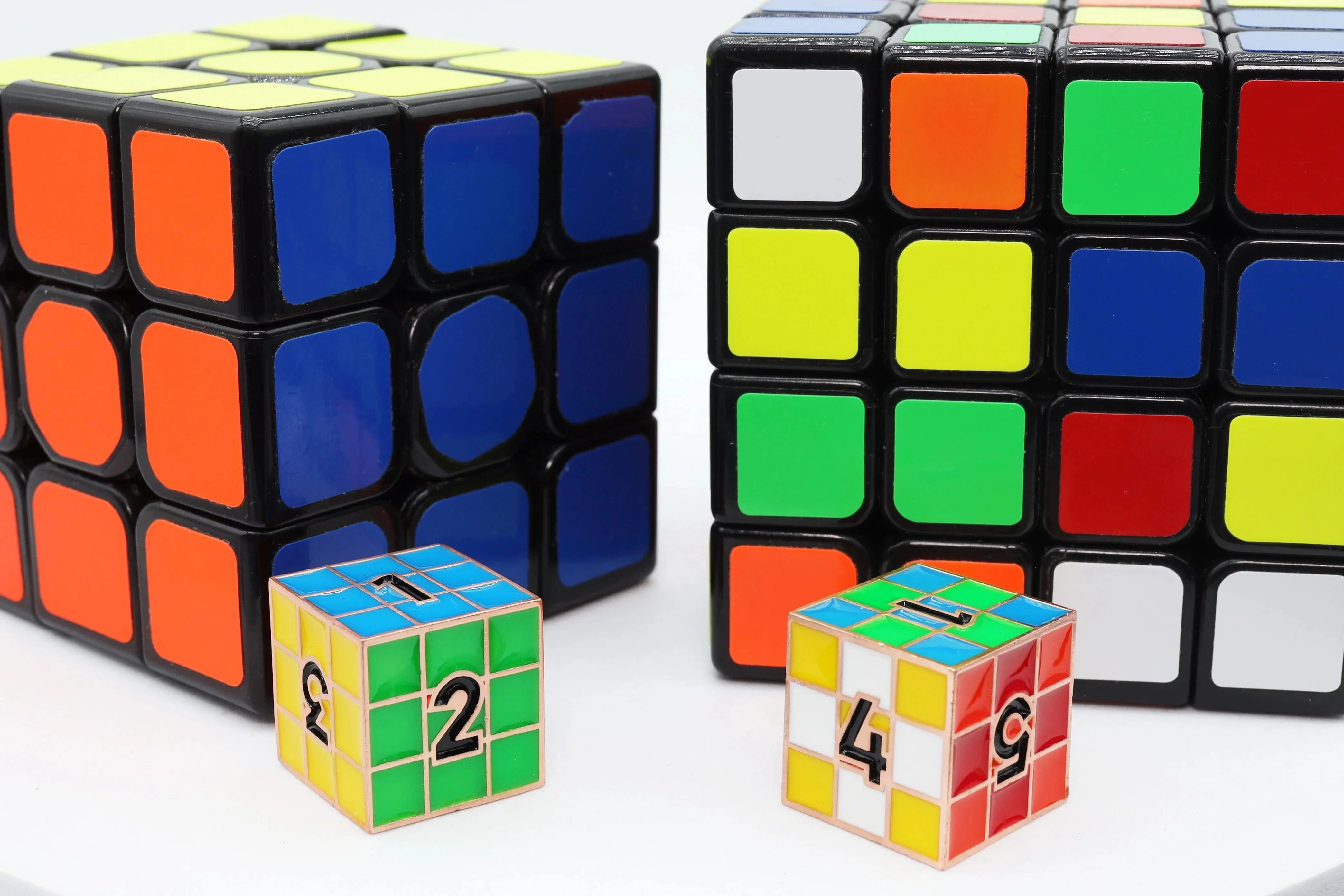 Puzzle Cube: Copper - Metal 8 piece Dice Set - Image 6