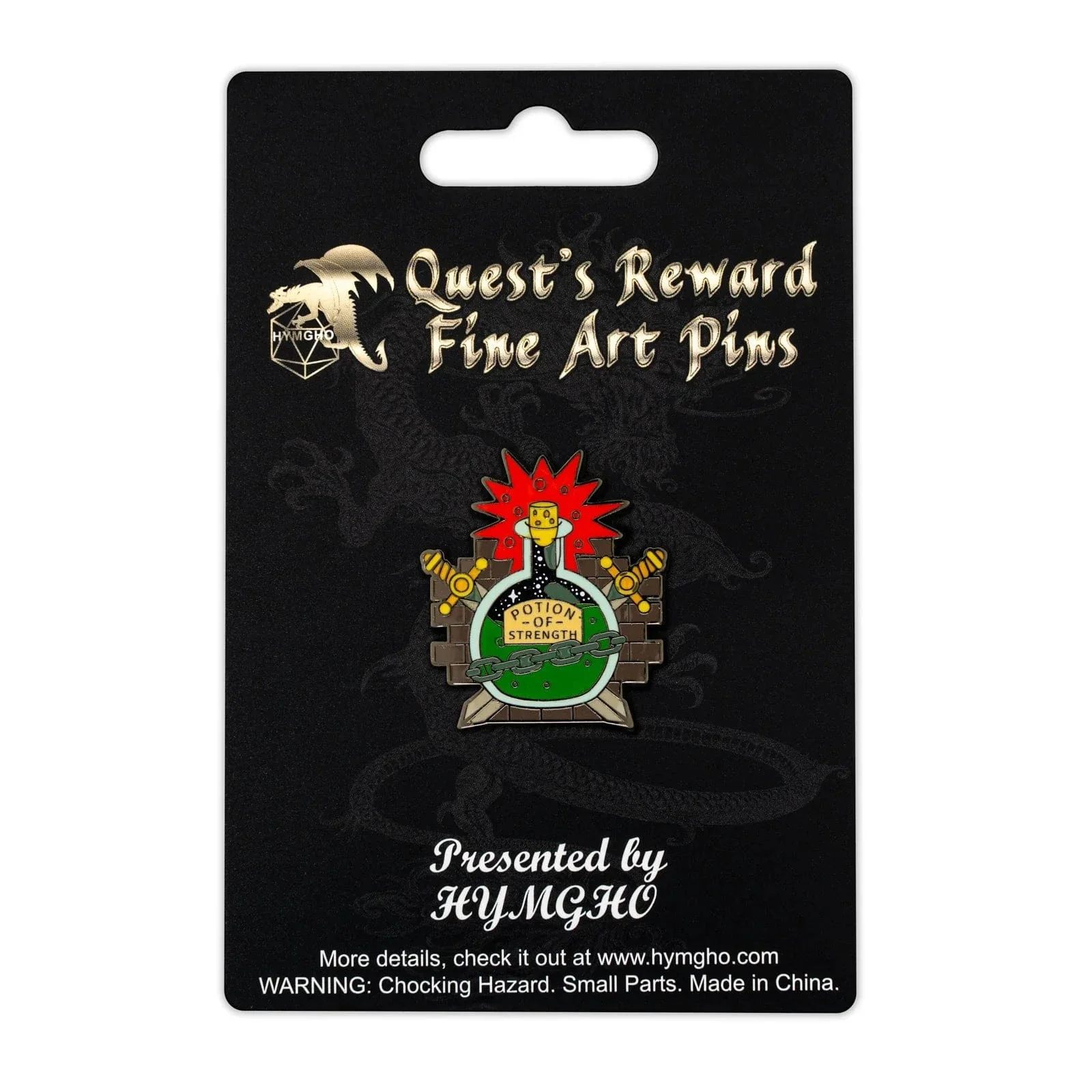 HYPN024: Quest's Reward Fine Art Pin - Potion of Strength - Image 2