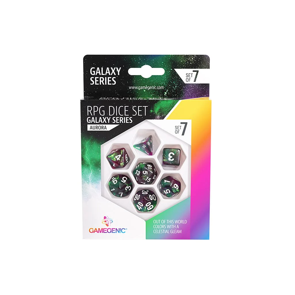 RPG Dice Set: Aurora - Galaxy Series