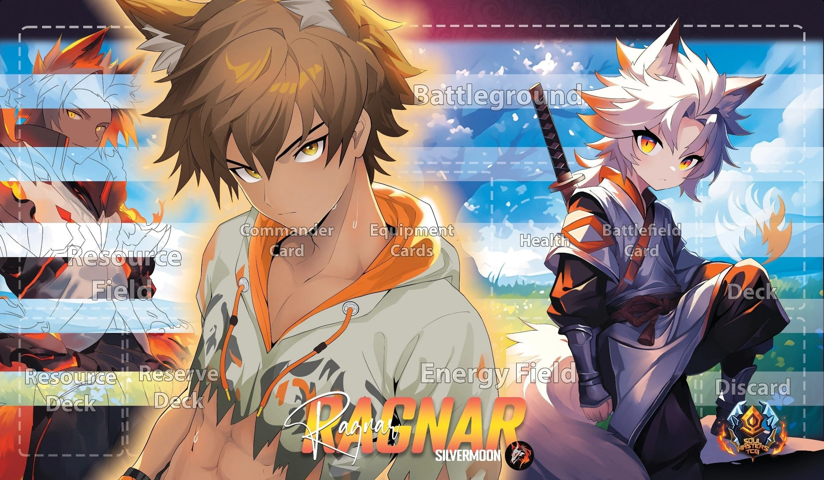Soul Masters: Gridded Playmat with Bag - Ragnar Silvermoon