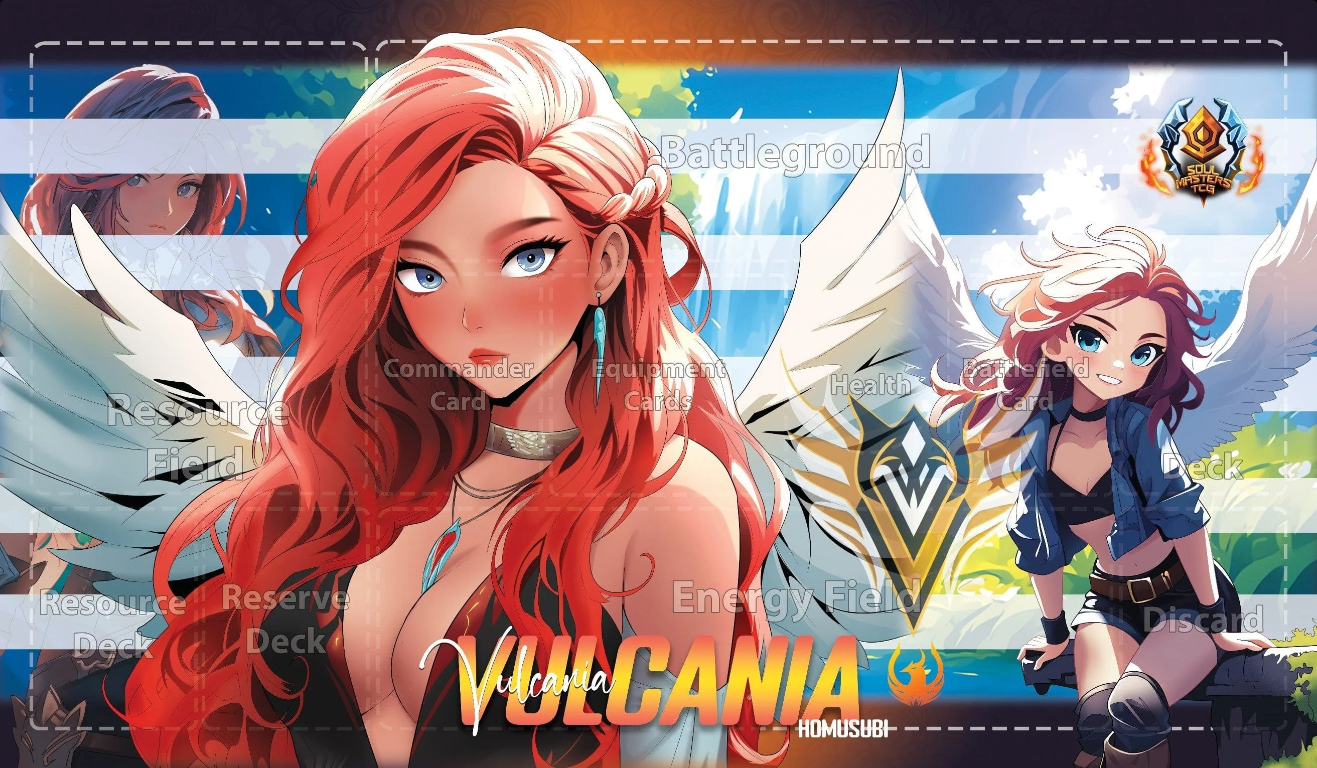 Soul Masters: Gridded Playmat with Bag - Vulcania Homusubi